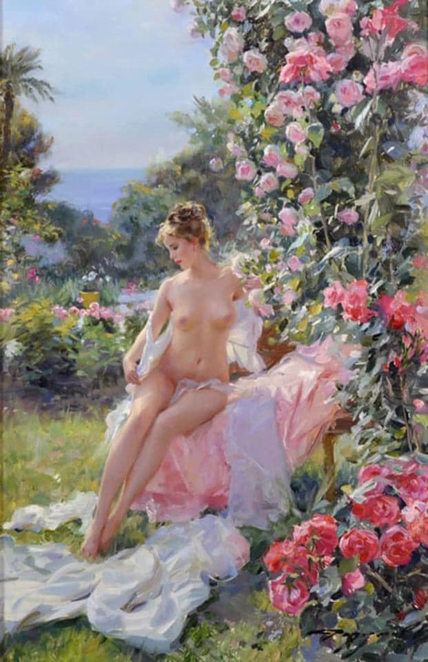 MỘT QUÝ CÔ KHỎA THÂN TRONG VƯỜN HOA